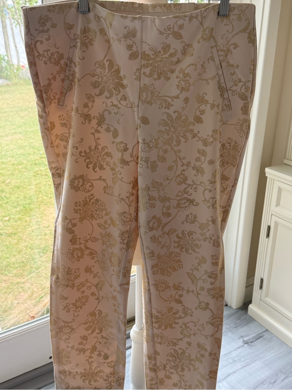 Chico’s Juliet Foiled Ponte Ankle Pants